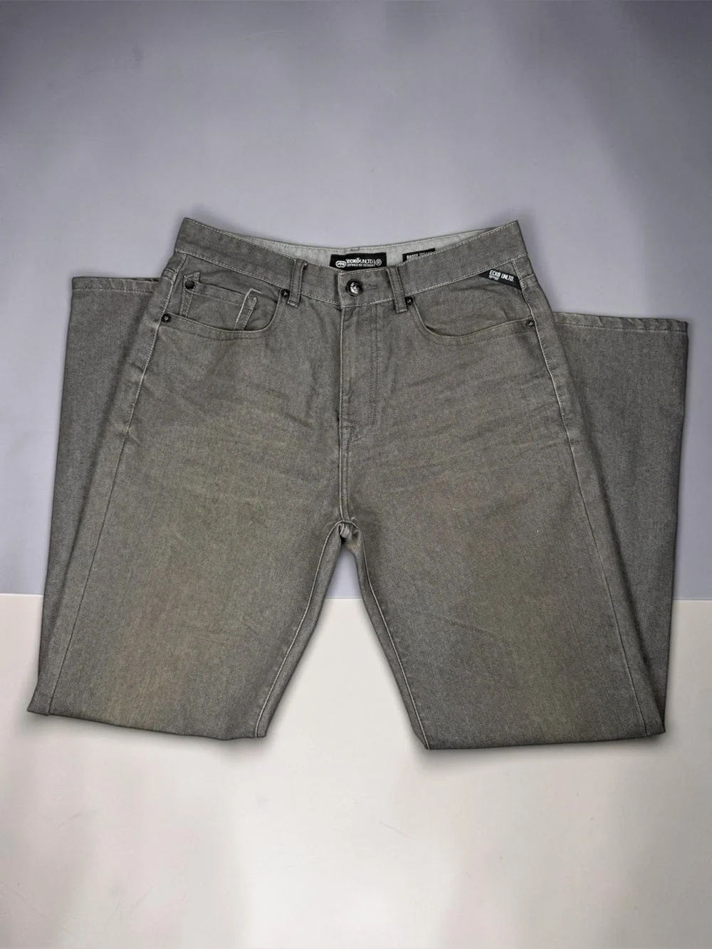 ECKO UNLTD Baggy Fit Jeans Mens W32 Gray Denim Y2K Skater Streetwear